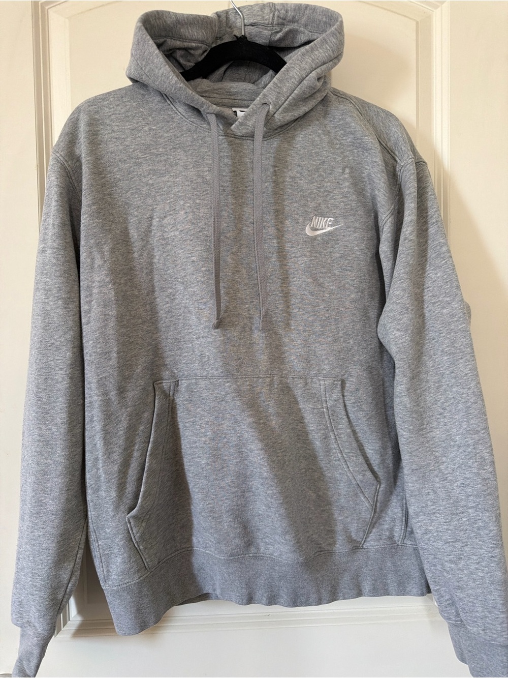 Nike Grey Pullover Hoodie with Small Chest Logo